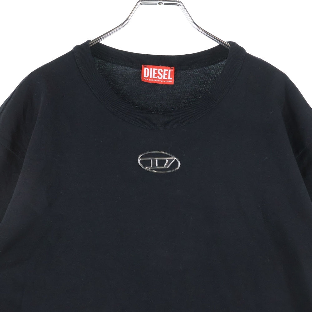 DIESEL(ディーゼル) T Just Oo フロントブランドロゴ 半袖Tシャツ カットソー ブラック A09864