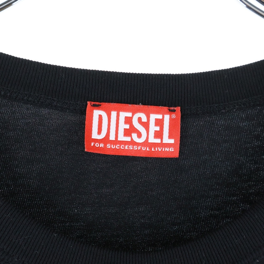 DIESEL(ディーゼル) T Just Oo フロントブランドロゴ 半袖Tシャツ カットソー ブラック A09864