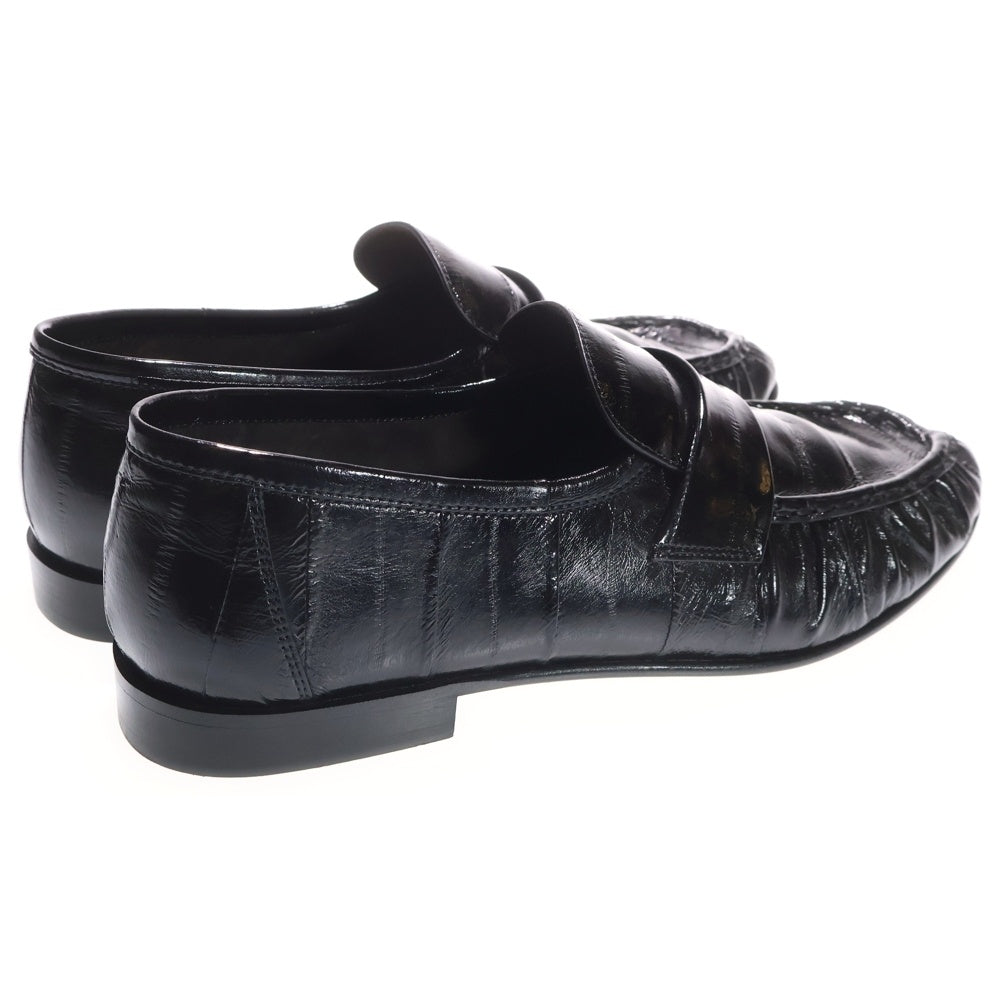 THE ROW(ザロウ) Soft Loafer イールスキン ローファー レザーシューズ ブラック F2018ーE17