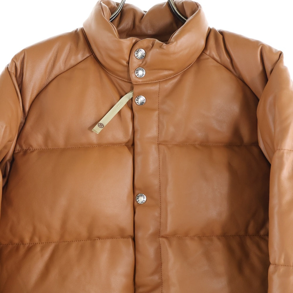 A BATHING APE(アベイシングエイプ) 25AW LEATHER CLASSIC DOWN JACKET レザークラシックダウンジャケット ブラウン 001DNL801011M