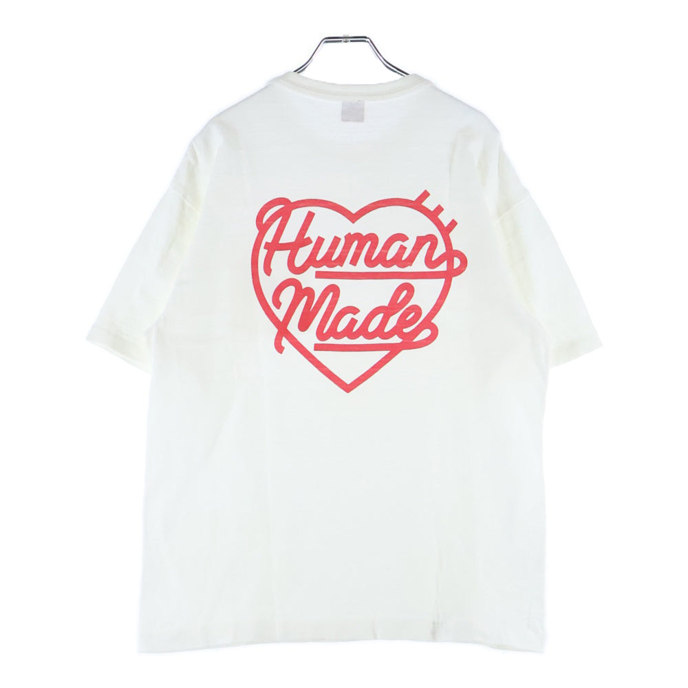 HUMAN MADE(ヒューマンメイド) HEART POCKET T-SHIRT ハート ポケット半袖Tシャツ カットソー ホワイト/レッド