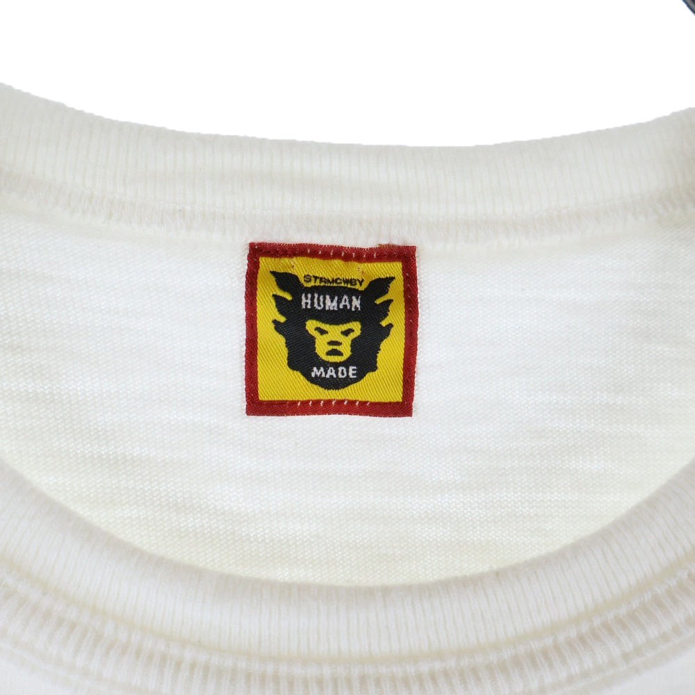 HUMAN MADE(ヒューマンメイド) HEART POCKET T-SHIRT ハート ポケット半袖Tシャツ カットソー ホワイト/レッド