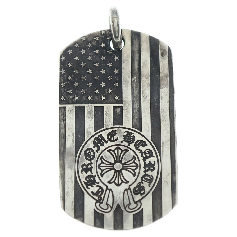 CHROME HEARTS(クロムハーツ) D TAG LRG HEROES PROJECT ヒーロープロジェックトドッグタグ ラージ ペンダントトップ シルバー