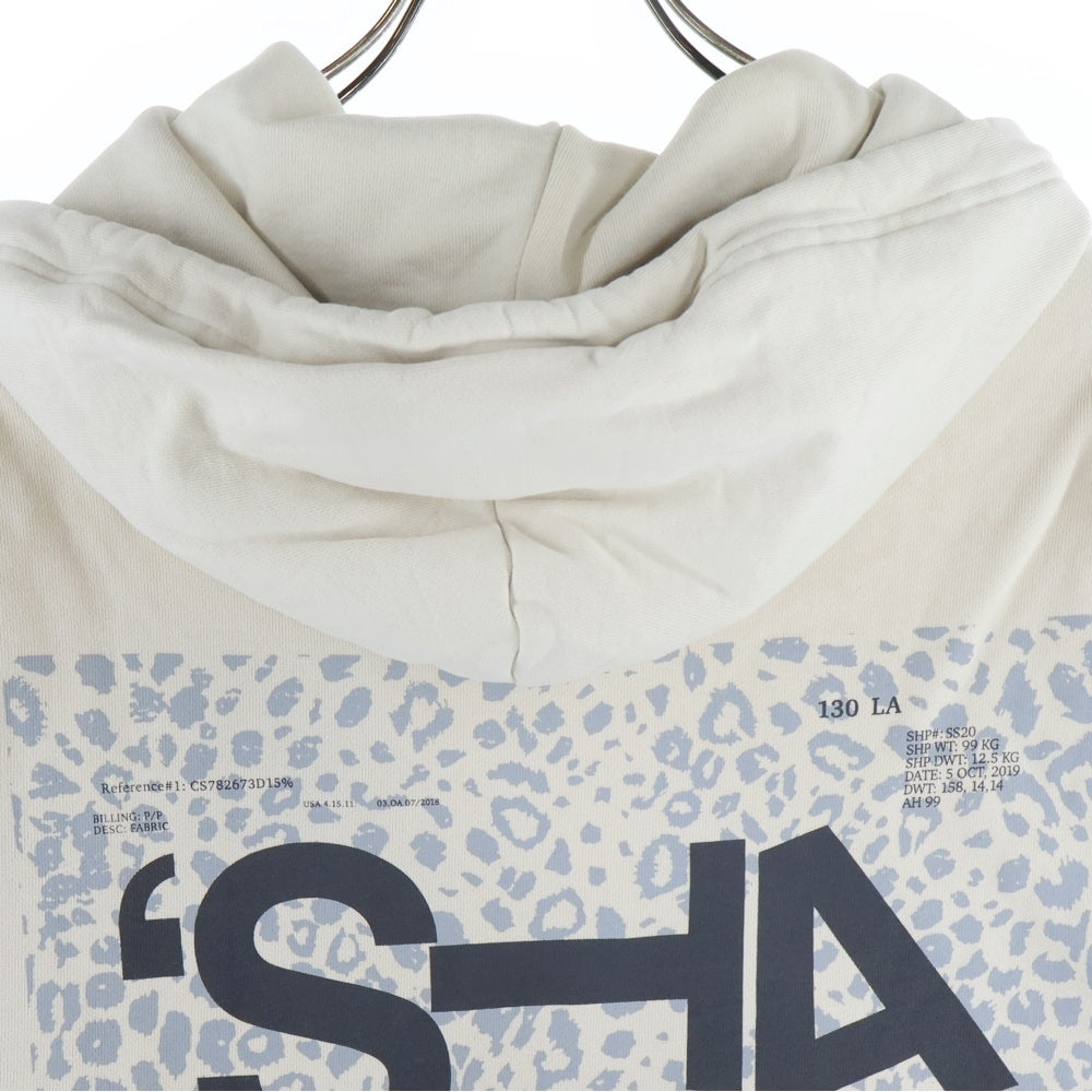 STAMPD(スタンプド) ロゴプリントプルオーバーパーカー フーディー アイボリー