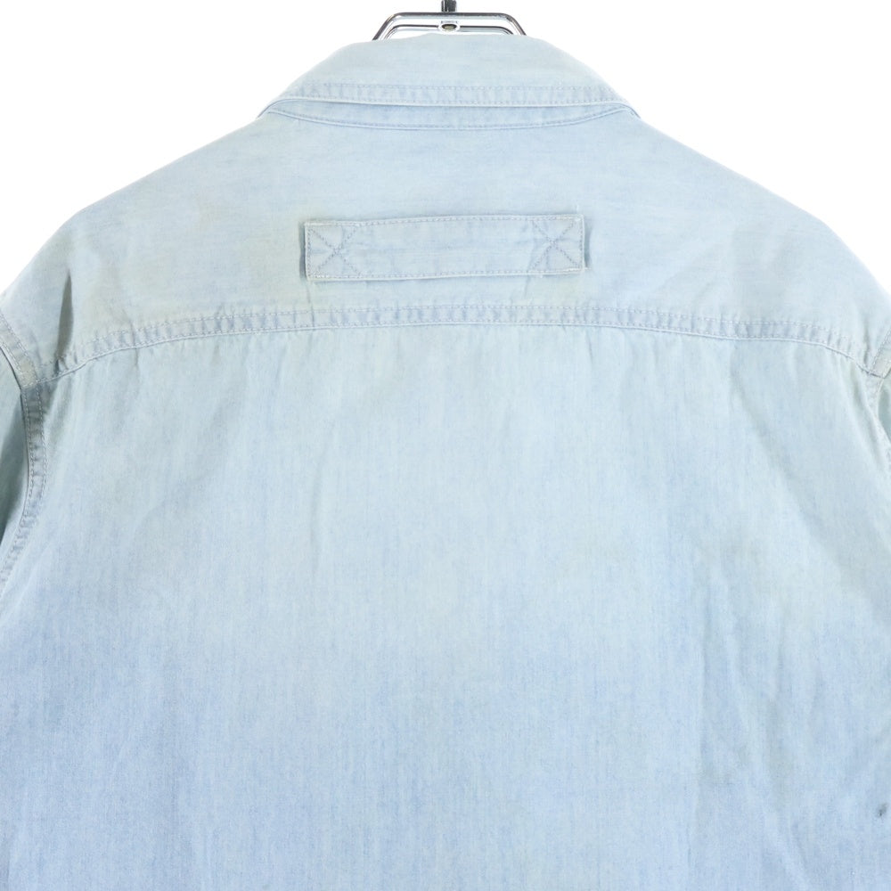 STAMPD(スタンプド) デニムシャツ ヴィンテージ コットン ダメージ加工 長袖シャツ ブルー