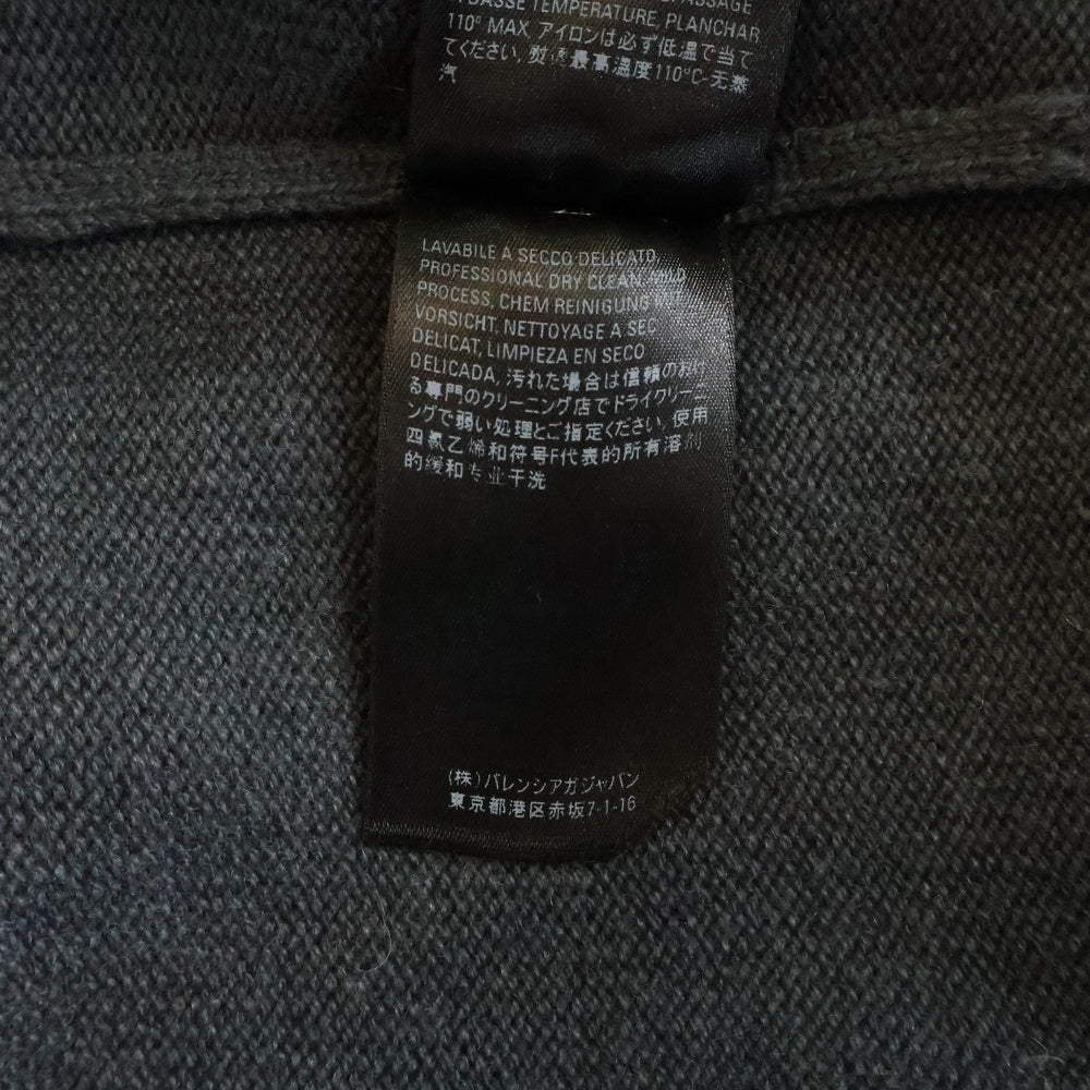 BALENCIAGA(バレンシアガ) 21AW ロゴ刺繍 スポーティー エンブレム カシミヤ ニット セーター 675276 T4121 グレー