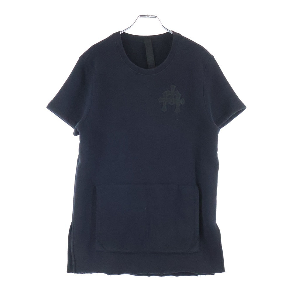 CHROME HEARTS(クロムハーツ) Y NOT Cemetery Cross Leather Patch Sweat Tee セメタリークロスパッチ 半袖スウェットTシャツ ブラック