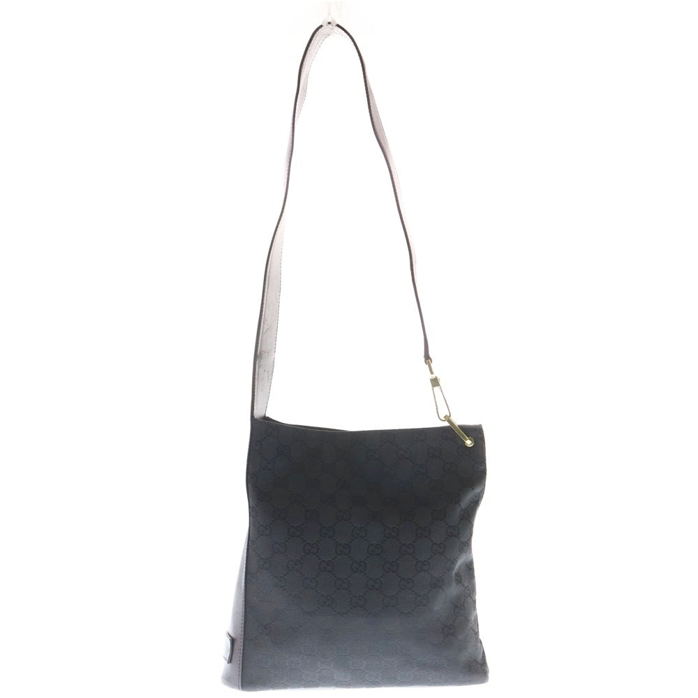 GUCCI(グッチ) 総柄 キャンバス ショルダーバッグ 91761 ブラック レディース