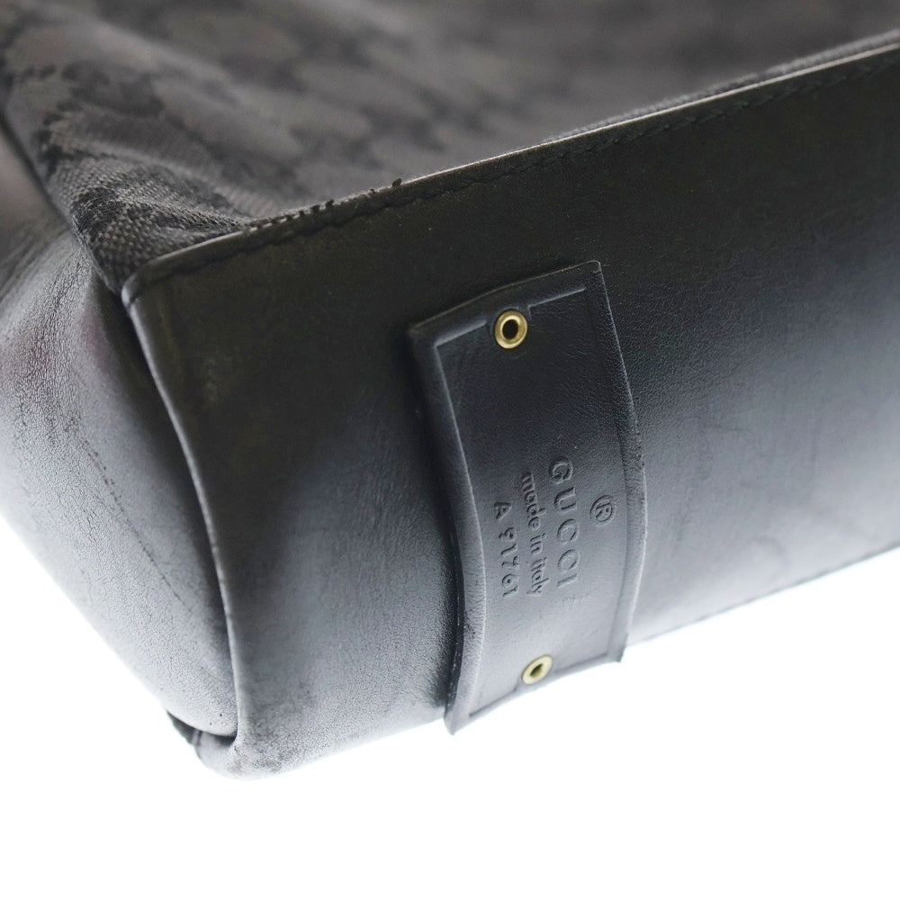 GUCCI(グッチ) 総柄 キャンバス ショルダーバッグ 91761 ブラック レディース