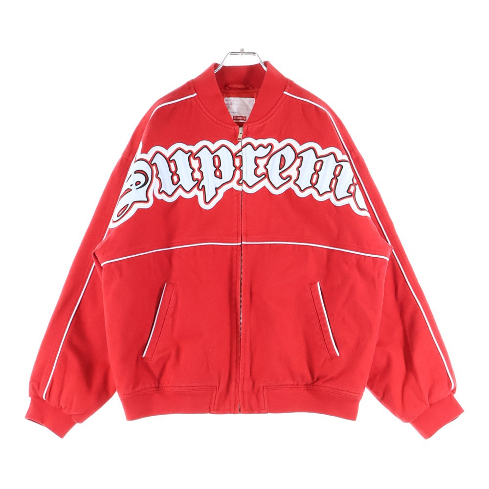 SUPREME(シュプリーム) 21SS Twill Old English Varsity Jacket ツイルオールドイングリッシュバーシティジャケット レッド
