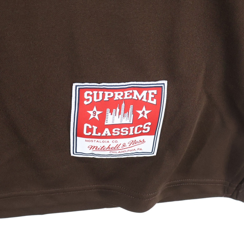 SUPREME(シュプリーム) 22AW ×Mitchell & Ness Football Jersey ミッチェルアンドネス フットボールジャージ 半袖Tシャツ カットソー ブラウン