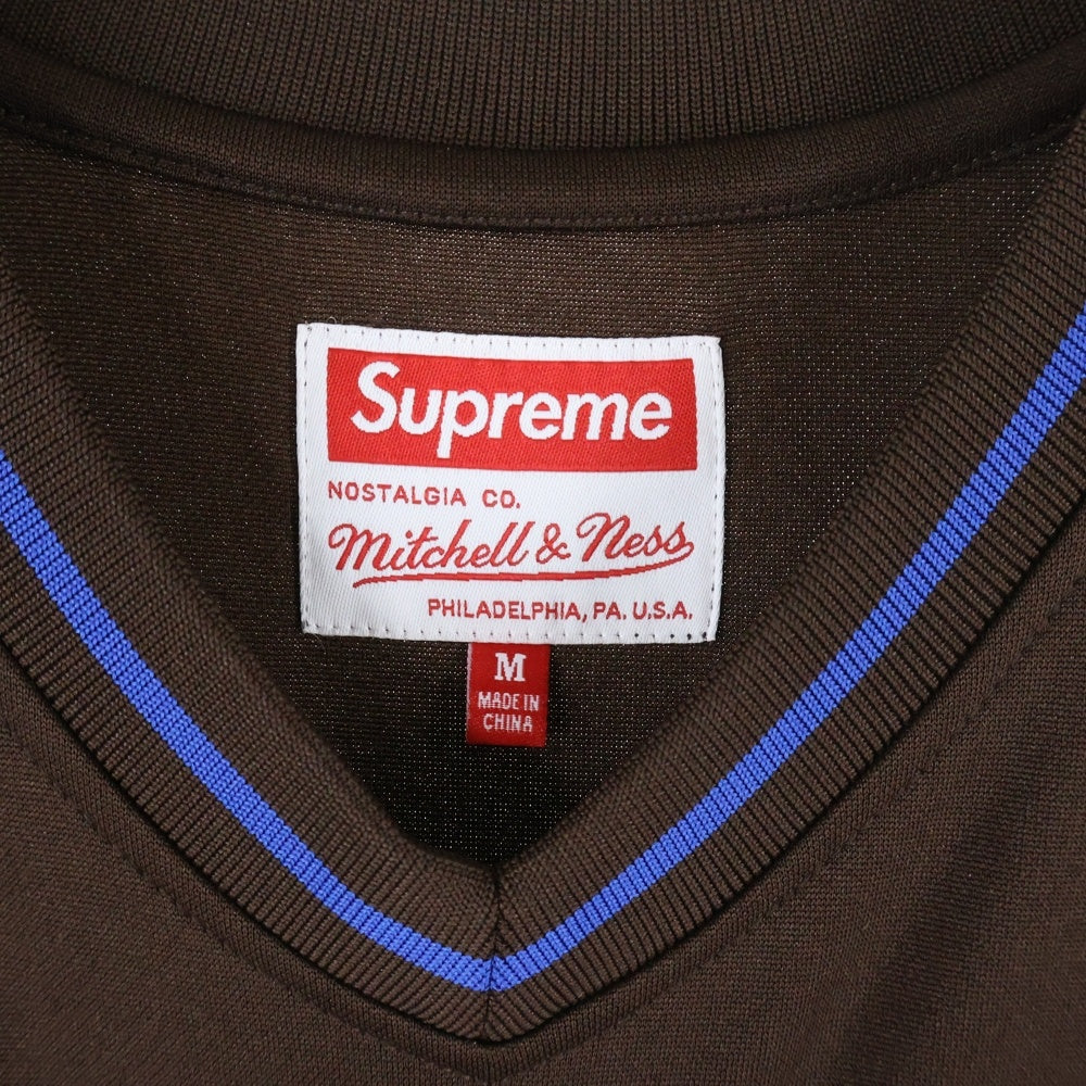 SUPREME(シュプリーム) 22AW ×Mitchell & Ness Football Jersey ミッチェルアンドネス フットボールジャージ 半袖Tシャツ カットソー ブラウン