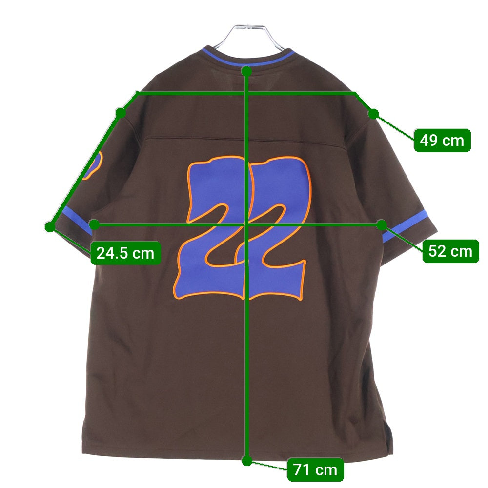 SUPREME(シュプリーム) 22AW ×Mitchell & Ness Football Jersey ミッチェルアンドネス フットボールジャージ 半袖Tシャツ カットソー ブラウン