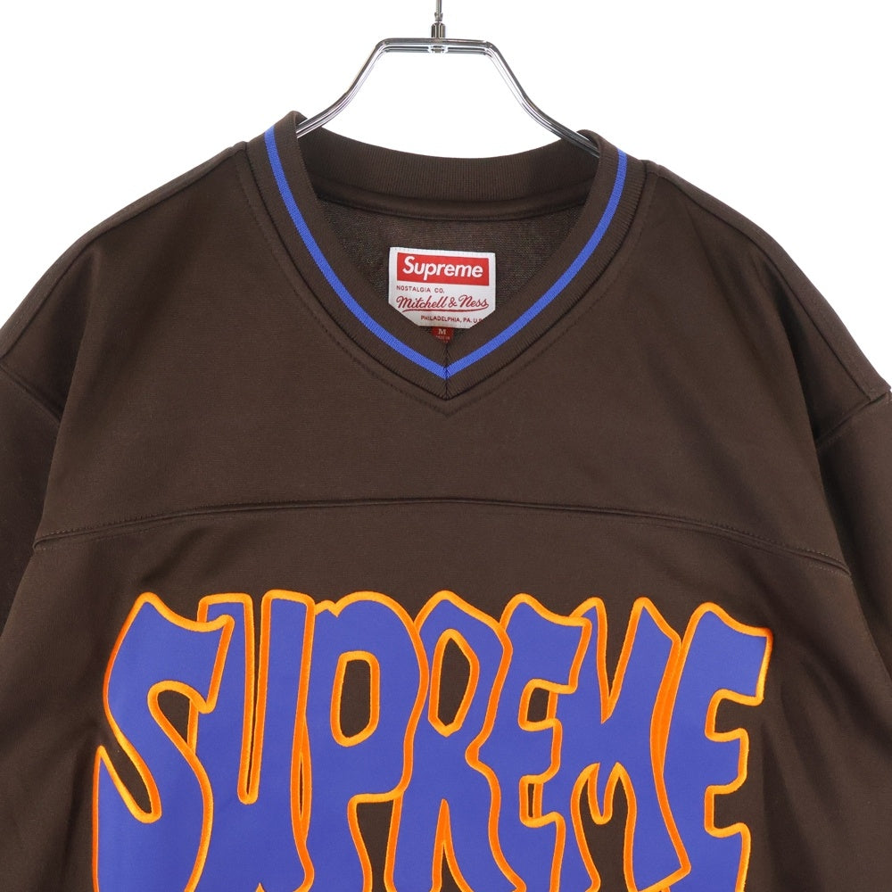 SUPREME(シュプリーム) 22AW ×Mitchell & Ness Football Jersey ミッチェルアンドネス フットボールジャージ 半袖Tシャツ カットソー ブラウン