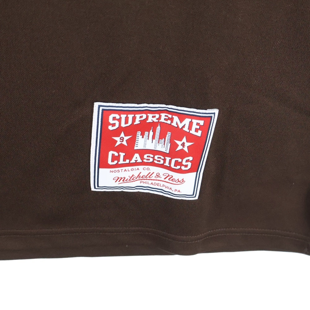 SUPREME(シュプリーム) 22AW ×Mitchell & Ness Football Jersey ミッチェルアンドネス フットボールジャージ 半袖Tシャツ カットソー ブラウン