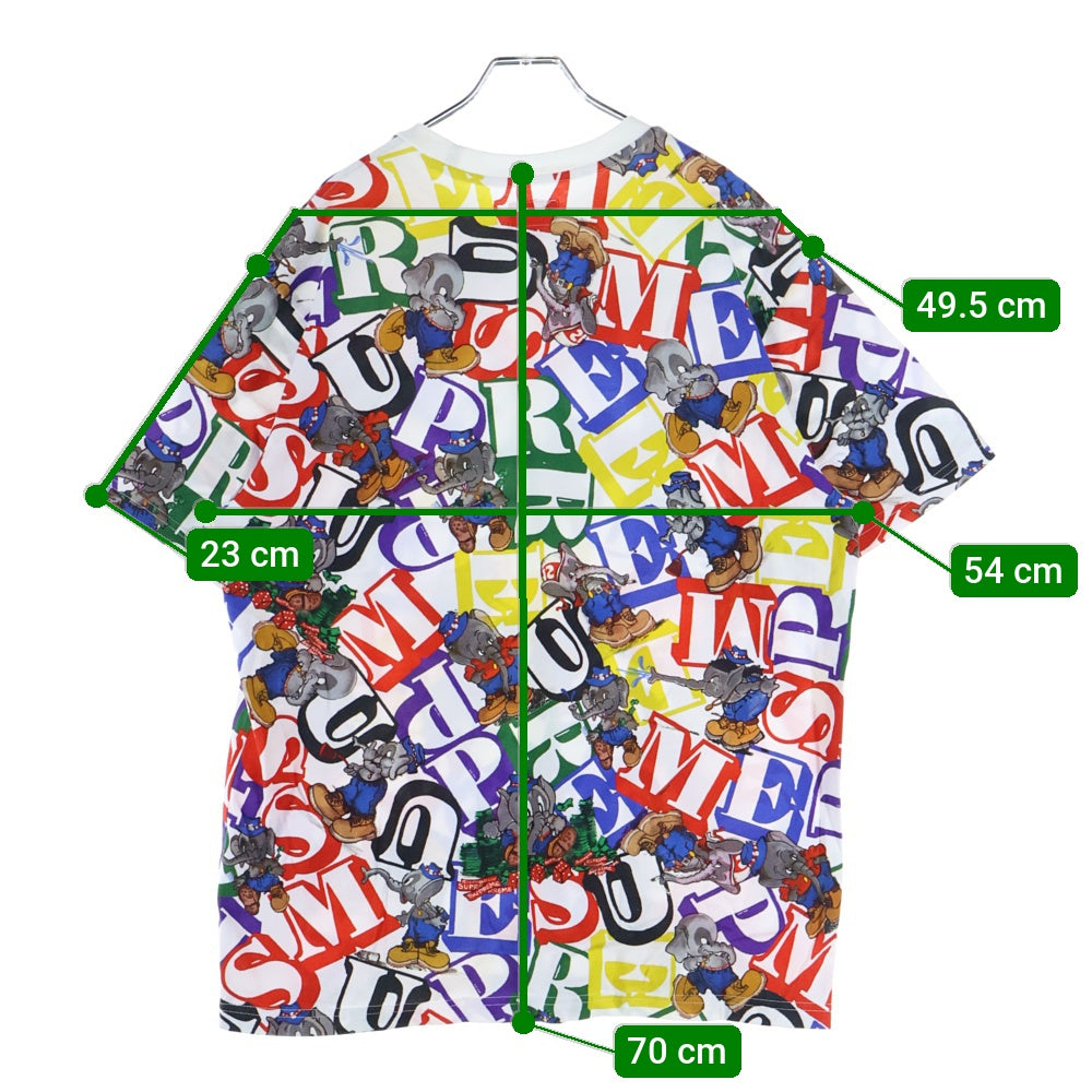 SUPREME(シュプリーム) 22AW Elephant S/S Top 半袖Tシャツ カットソー 総柄 マルチカラー