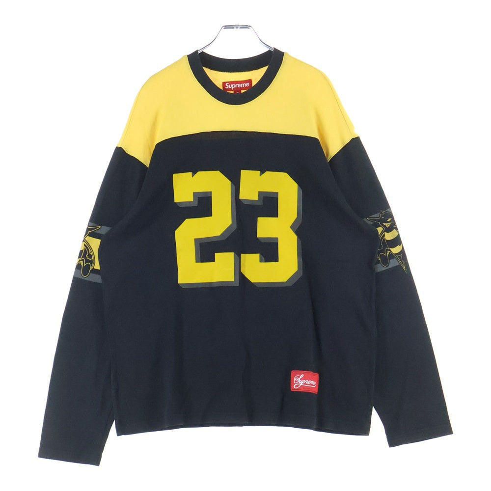 SUPREME(シュプリーム) 23AW Bumblebee L/S Football Top バンブルビーフットボール 長袖Tシャツ カットソー ブラック/イエロー