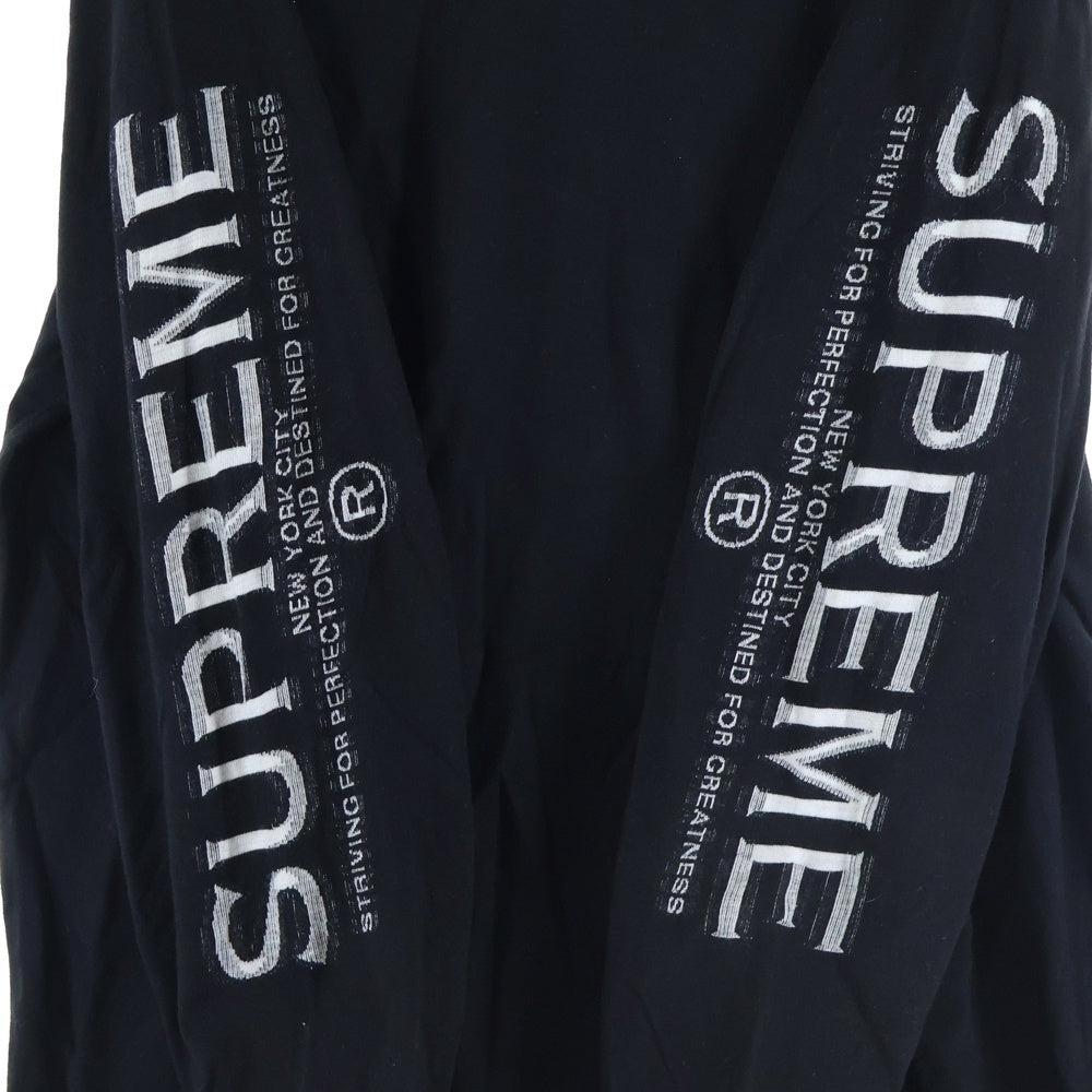 SUPREME(シュプリーム) 21AW Intarsia Sleeve L/S Top インターシャスリーブ 長袖Tシャツ カットソー ブラック