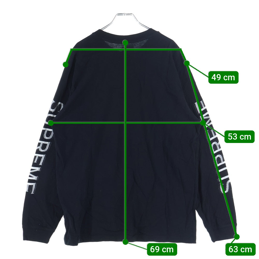 SUPREME(シュプリーム) 21AW Intarsia Sleeve L/S Top インターシャスリーブ 長袖Tシャツ カットソー ブラック
