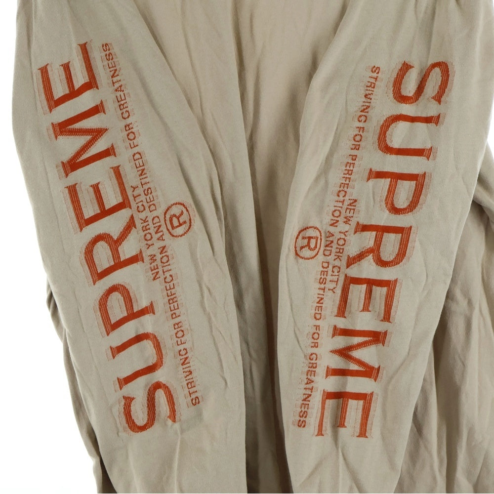 SUPREME(シュプリーム) 21AW Intarsia Sleeve L/S Top インターシャスリーブ 長袖Tシャツ カットソー ベージュ
