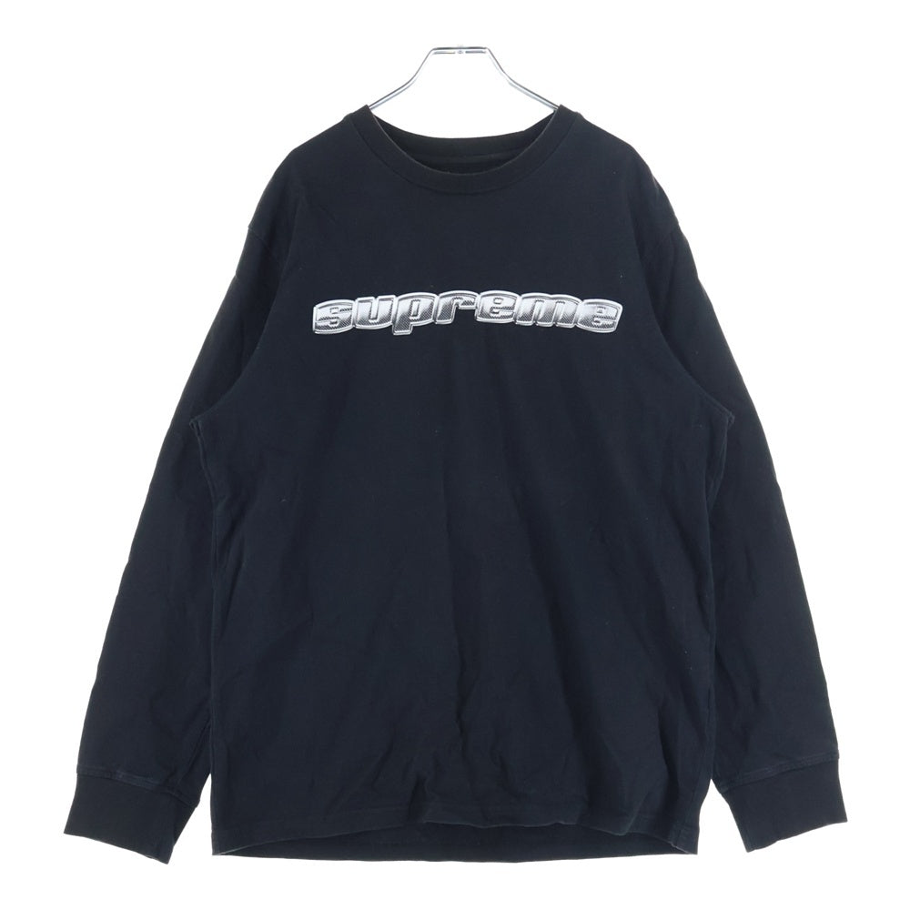 SUPREME(シュプリーム) 19AW Chrome Logo L/S Top クロームロゴ 長袖Tシャツ カットソー ブラック