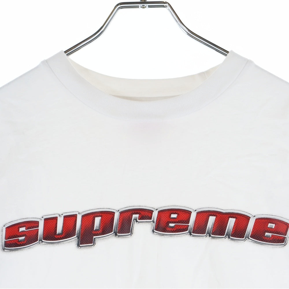 SUPREME(シュプリーム) 19AW Chrome Logo L/S Top クロームロゴ 長袖Tシャツ カットソー ホワイト