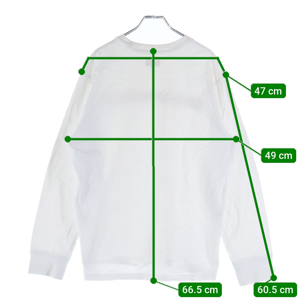 SUPREME(シュプリーム) 19AW Chrome Logo L/S Top クロームロゴ 長袖Tシャツ カットソー ホワイト