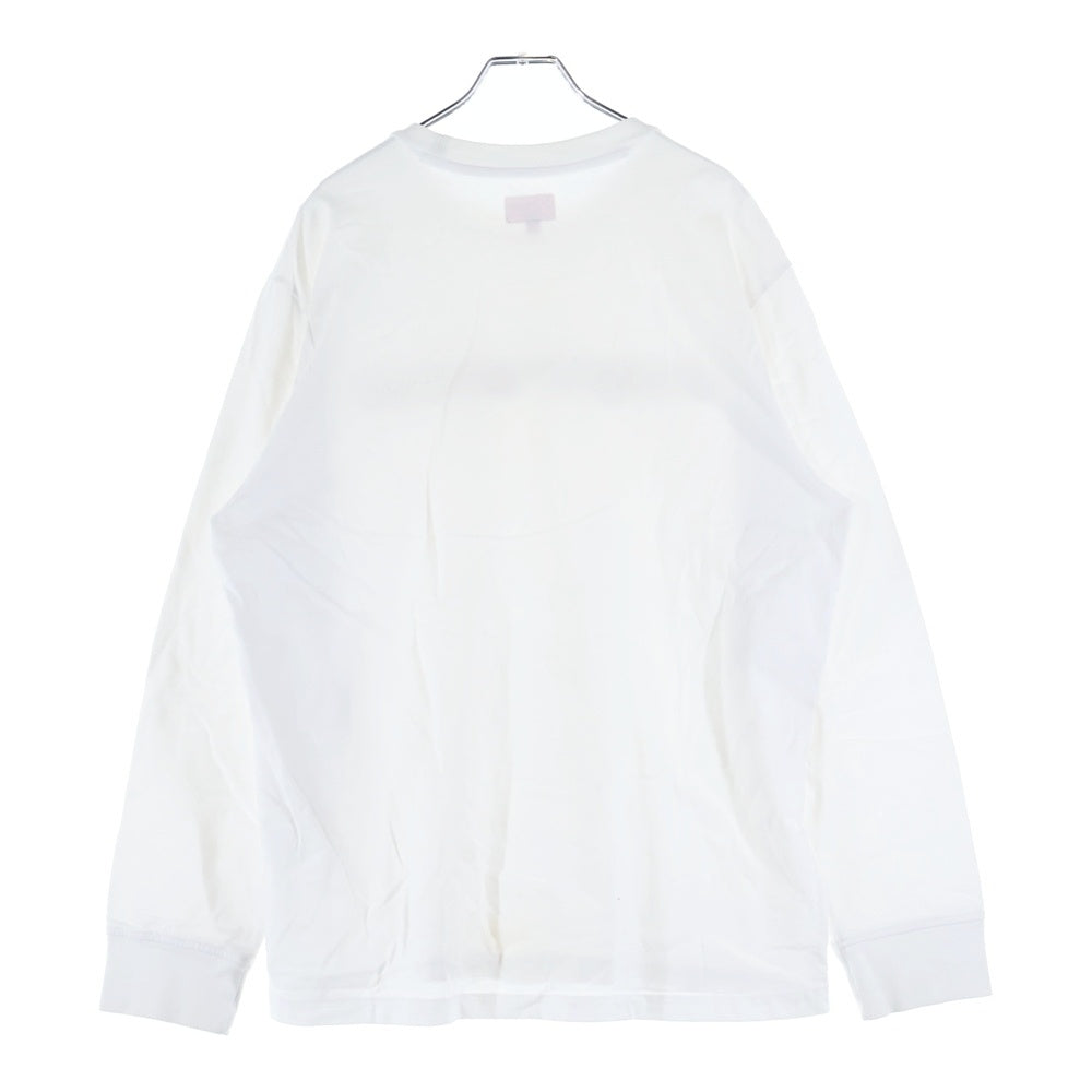 SUPREME(シュプリーム) 19AW Chrome Logo L/S Top クロームロゴ 長袖Tシャツ カットソー ホワイト