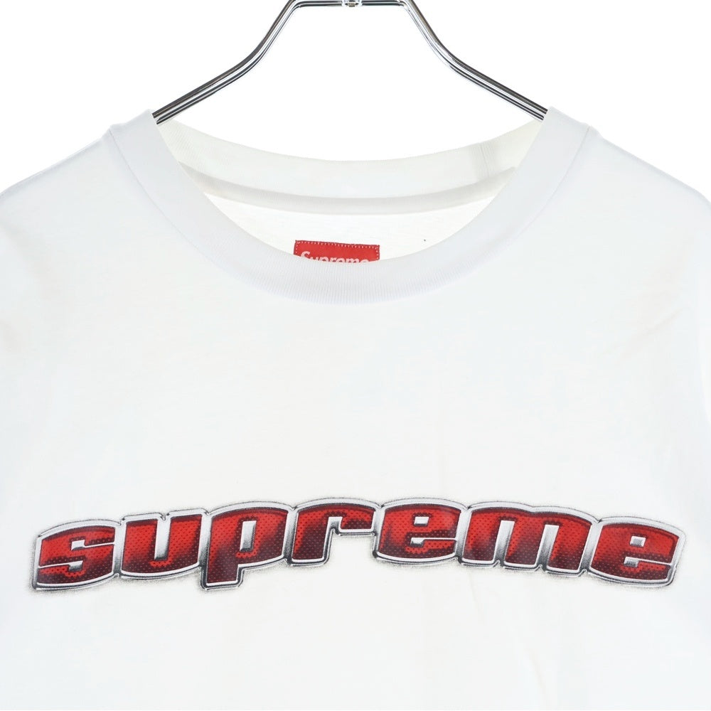 SUPREME(シュプリーム) 19AW Chrome Logo L/S Top クロームロゴ 長袖Tシャツ カットソー ホワイト