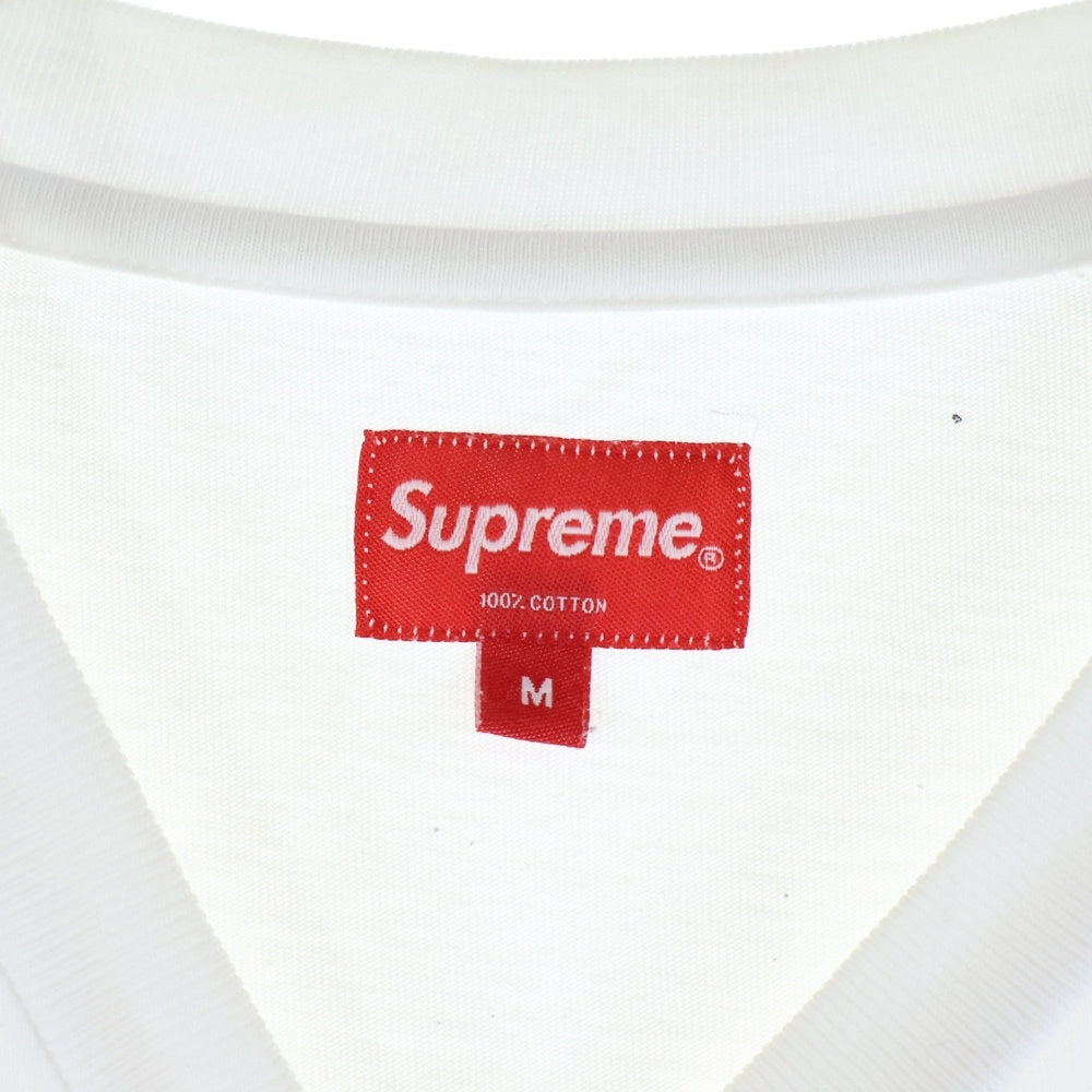 SUPREME(シュプリーム) 19AW Chrome Logo L/S Top クロームロゴ 長袖Tシャツ カットソー ホワイト