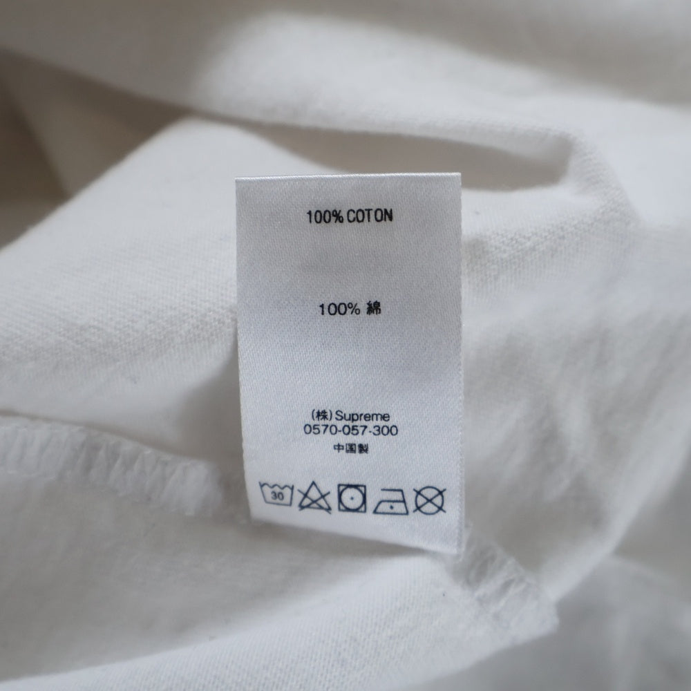 SUPREME(シュプリーム) 19AW Chrome Logo L/S Top クロームロゴ 長袖Tシャツ カットソー ホワイト