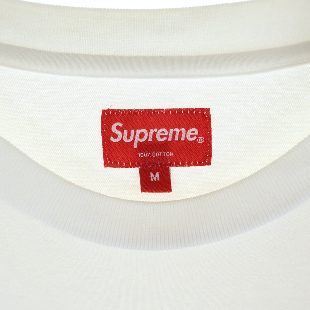 SUPREME(シュプリーム) 21AW Geo Arc L/S Top ゲオアーク ワッペン刺繍 長袖Tシャツ カットソー ホワイト