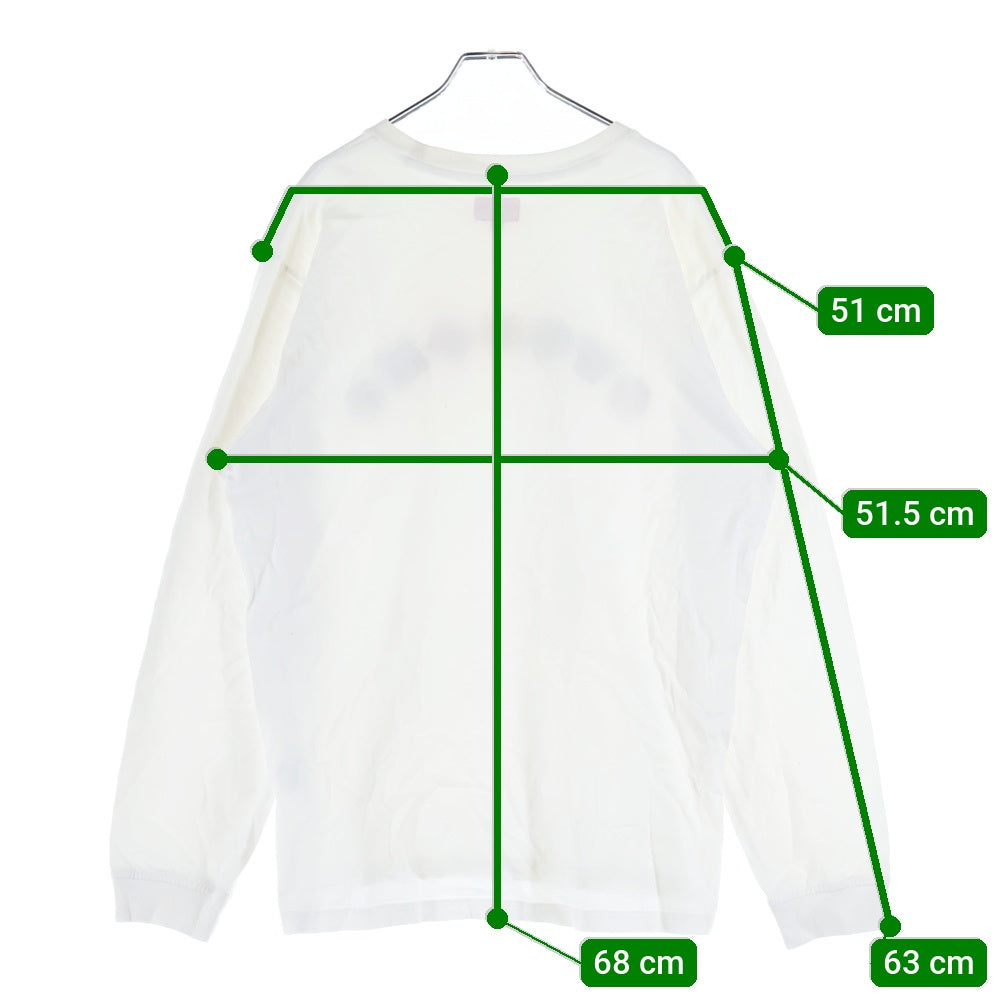 SUPREME(シュプリーム) 21AW Geo Arc L/S Top ゲオアーク ワッペン刺繍 長袖Tシャツ カットソー ホワイト