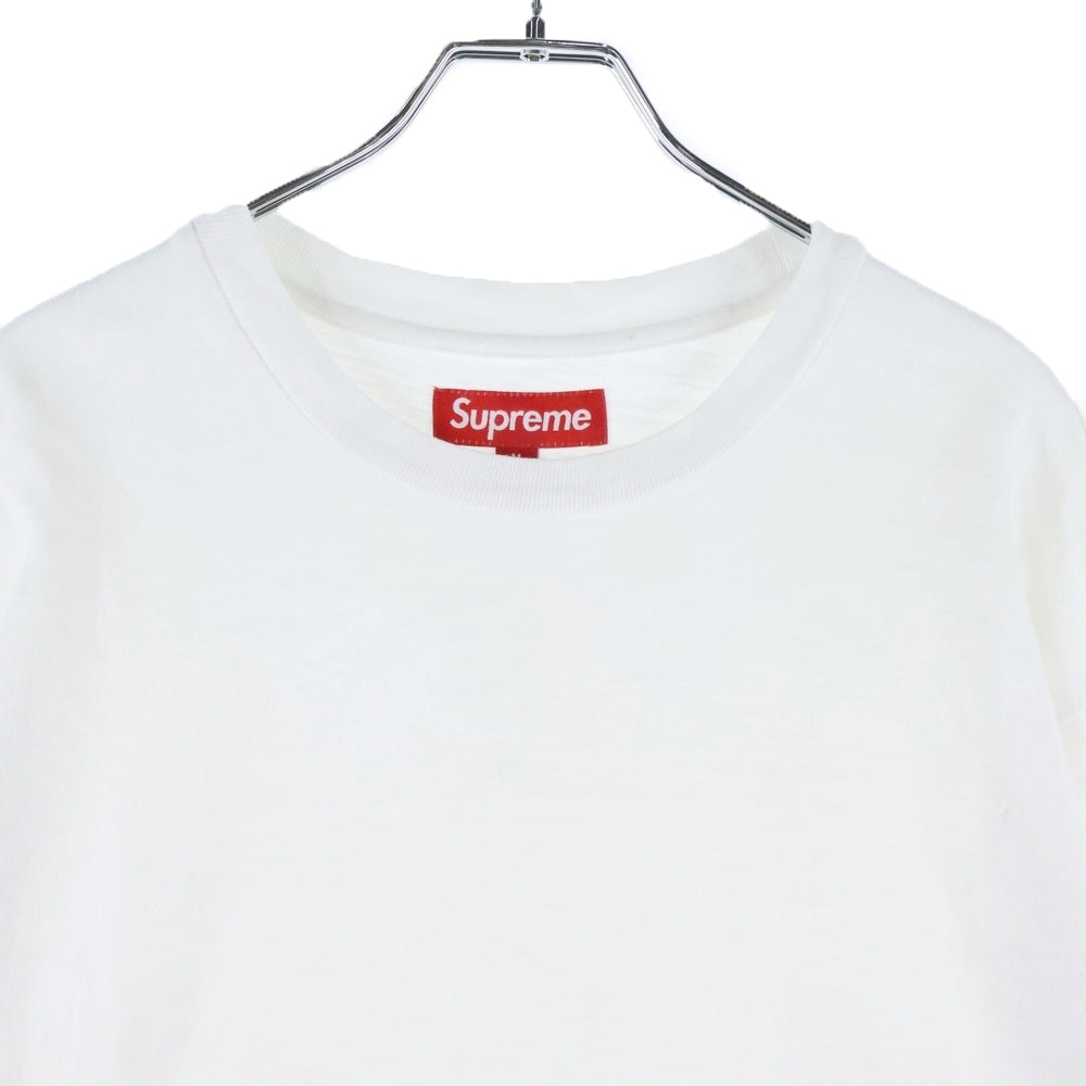 SUPREME(シュプリーム) 24AW OLD ENGLISH L/S オールドイングリッシュ ロングスリーブ 長袖Tシャツ ホワイト/レッド