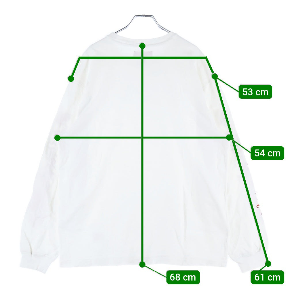 SUPREME(シュプリーム) 24AW OLD ENGLISH L/S オールドイングリッシュ ロングスリーブ 長袖Tシャツ ホワイト/レッド