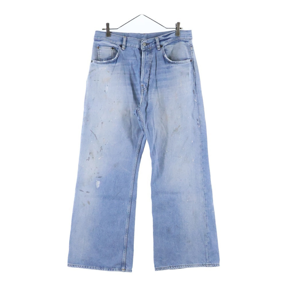 Acne Studios(アクネ ストゥディオズ) 2021M Trafalgar Loose Fit Jeans ペイント加工 ルーズフィットデニムパンツ インディゴ B00389