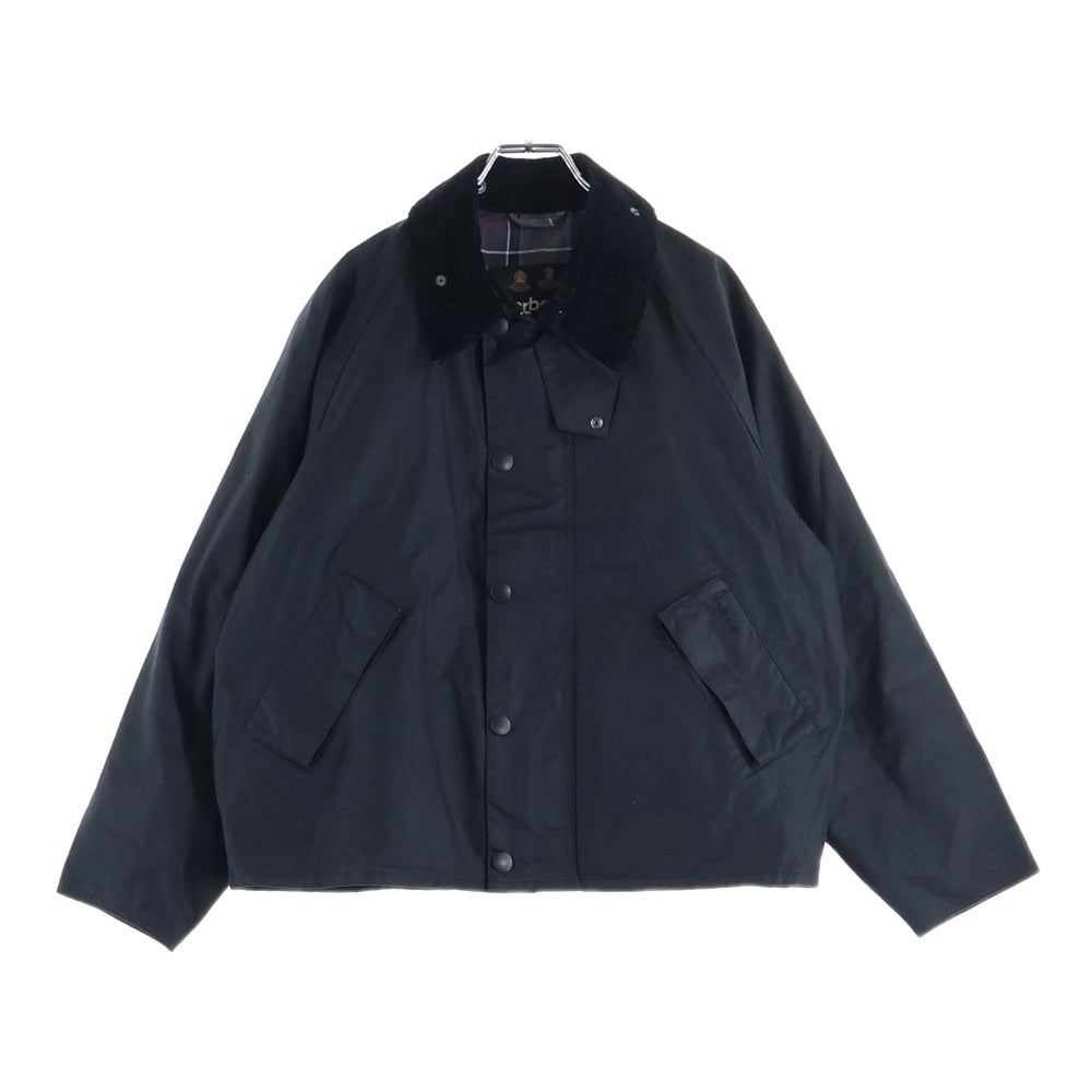 Barbour(バブアー) Transport Jacket トランスポート ワックスショートジャケット 裏地チェック ブルゾン ブラック 242MWX1678