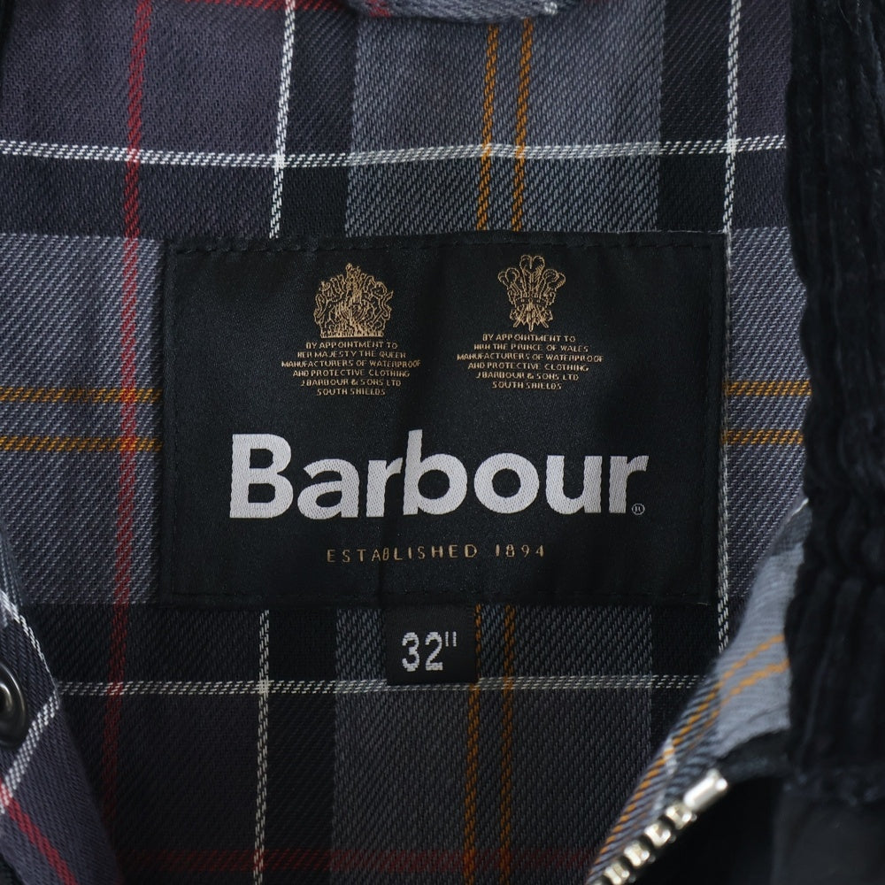 Barbour(バブアー) Transport Jacket トランスポート ワックスショートジャケット 裏地チェック ブルゾン ブラック 242MWX1678