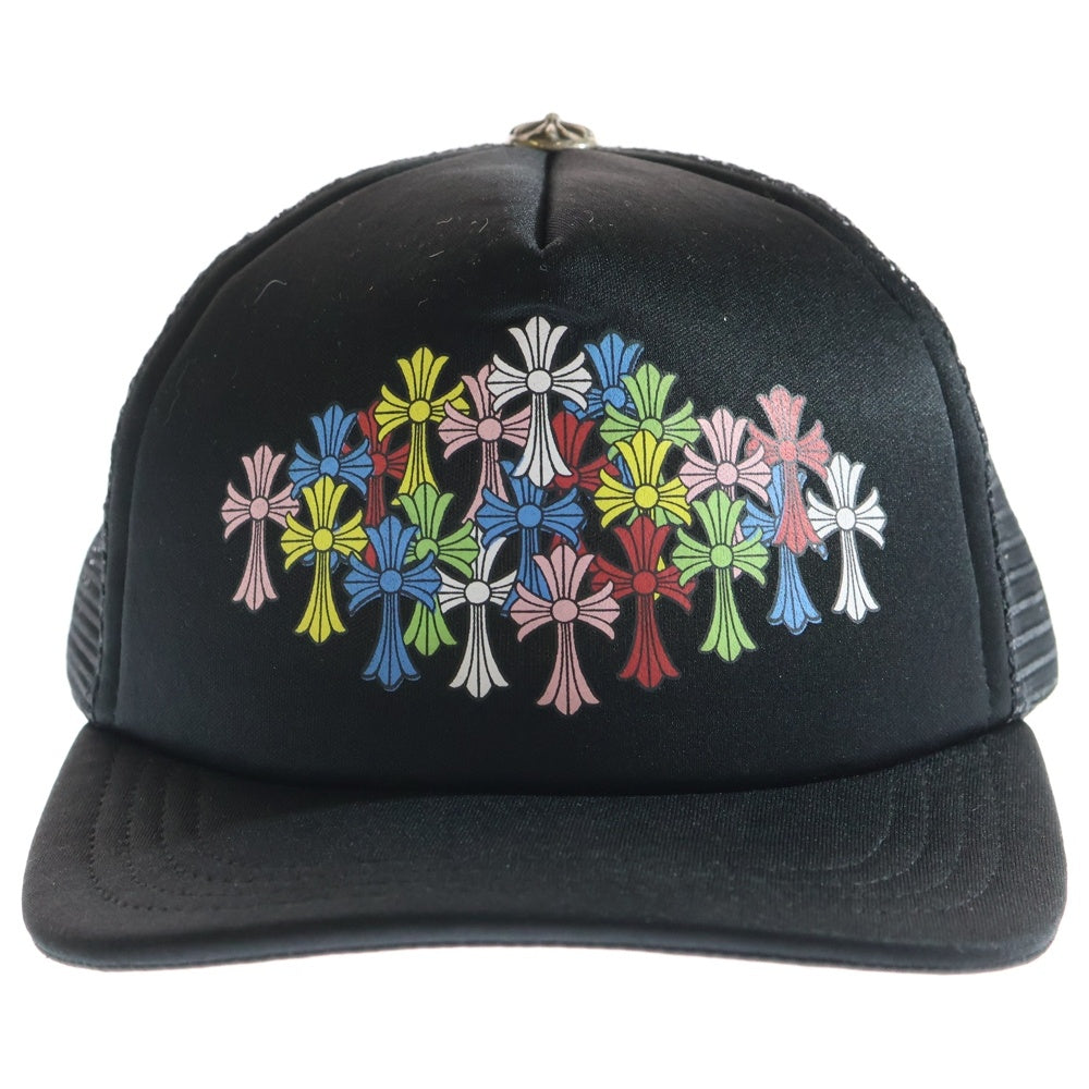 CHROME HEARTS(クロムハーツ) MULTI COLOR SEMETERY CROSS TRUCKER CAP マルチセメタリークロスプリントトラッカーキャップ ブラック