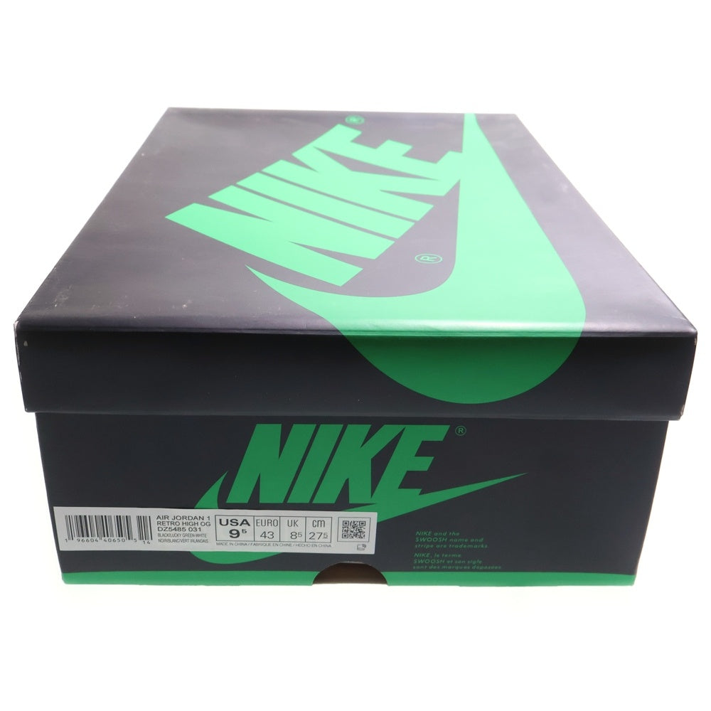 NIKE(ナイキ) AIR JORDAN 1 RETRO HIGH OG LUCKY GREEN エアジョーダン レトロ ラッキーグリーン ハイカットスニーカー グリーン/ホワイト US9.5/27.5cm DZ5485-031
