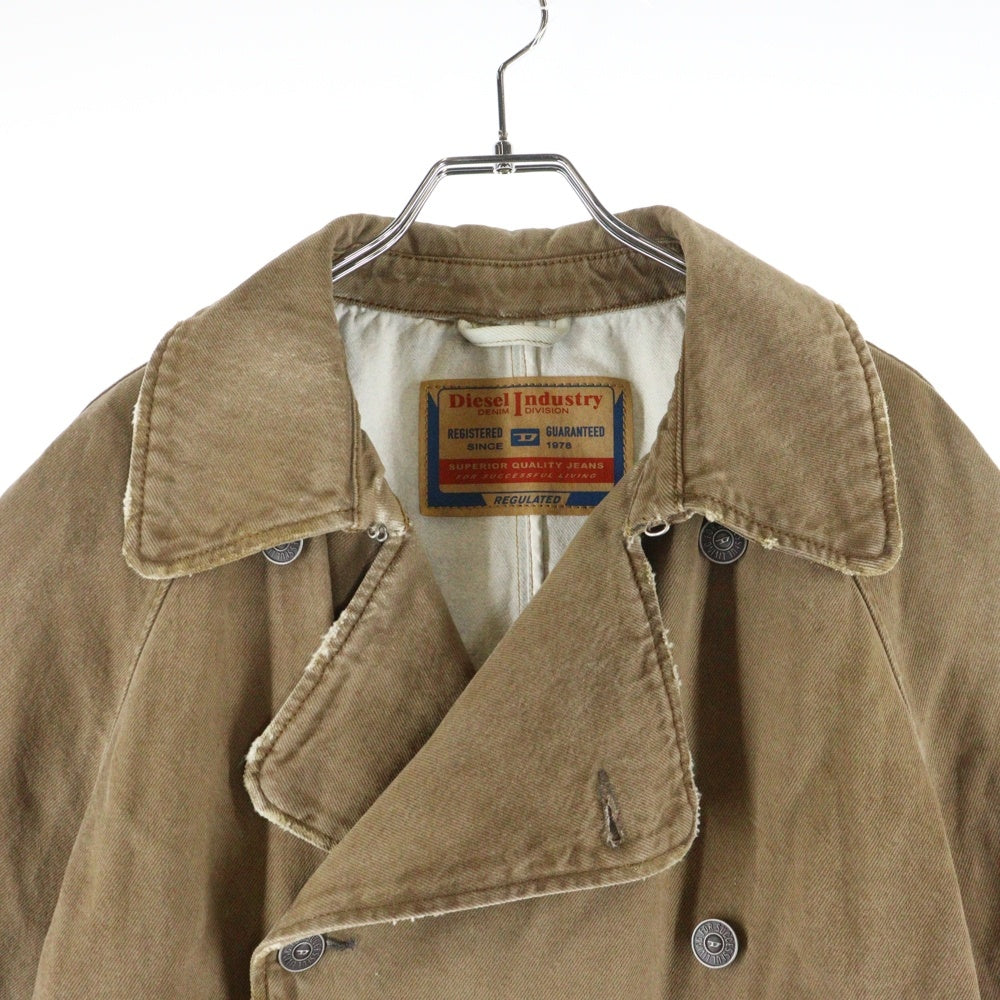 DIESEL(ディーゼル) D-DELIRIOUS Double Breasted Trench Coat ダブルブレストトレンチコート ロングコート ブラウン A12996 09J82