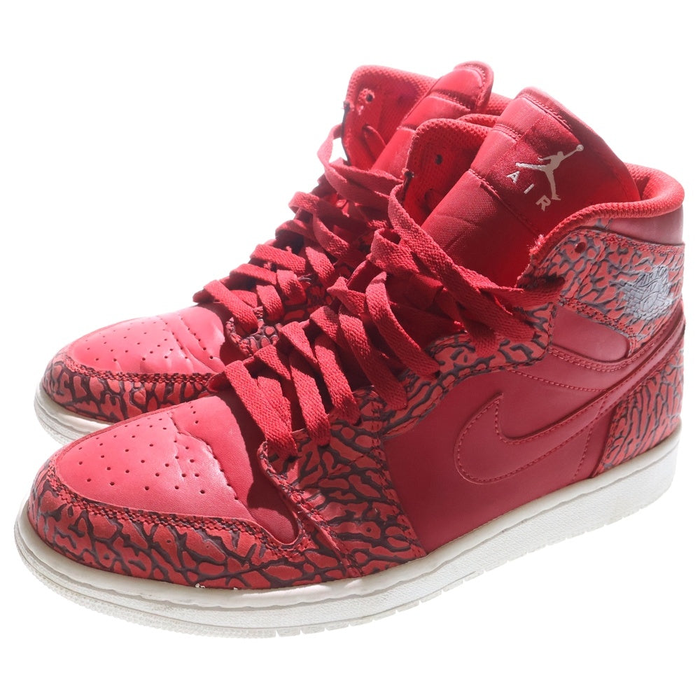 NIKE(ナイキ) AIR JORDAN 1 RETRO HIGH Red Elephant Print Safari 839115-600 エアジョーダン1 ハイカットスニーカー レッドプリント サファリ US9/27cm