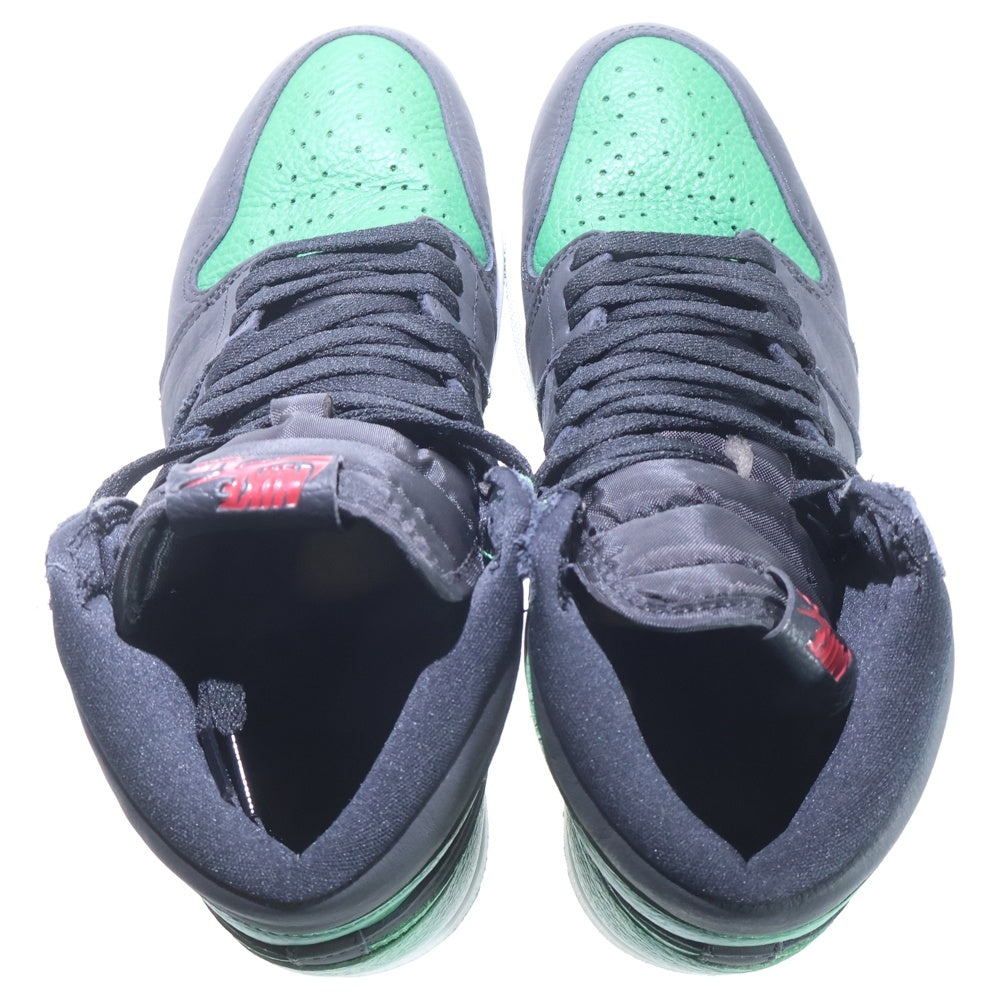NIKE(ナイキ) AIR JORDAN 1 RETRO HIGH OG PINE GREEN 555088-030 エアジョーダン1 パイングリーン ハイカットスニーカー ブラック/グリーン US9.5/27.5cm