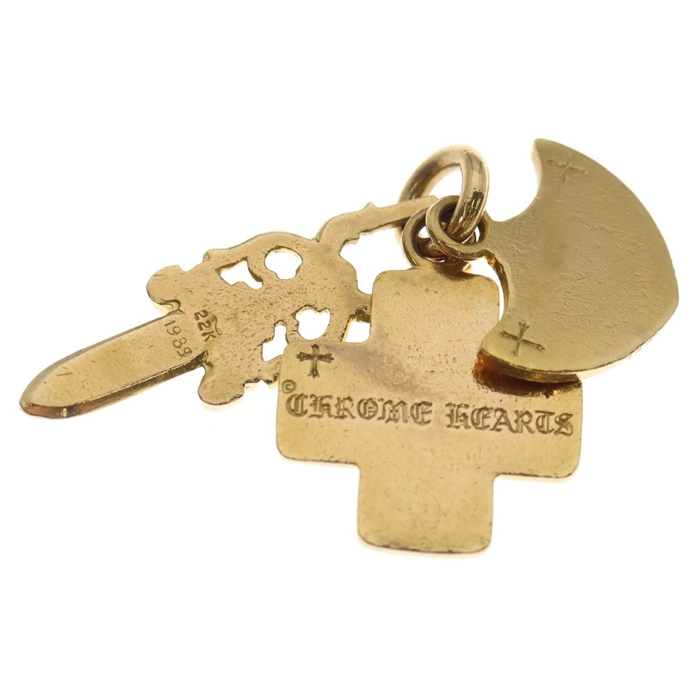 CHROME HEARTS(クロムハーツ) 22K OLD 3 TRINKETS オールド3トリンケッツ ネックレストップ ゴールド