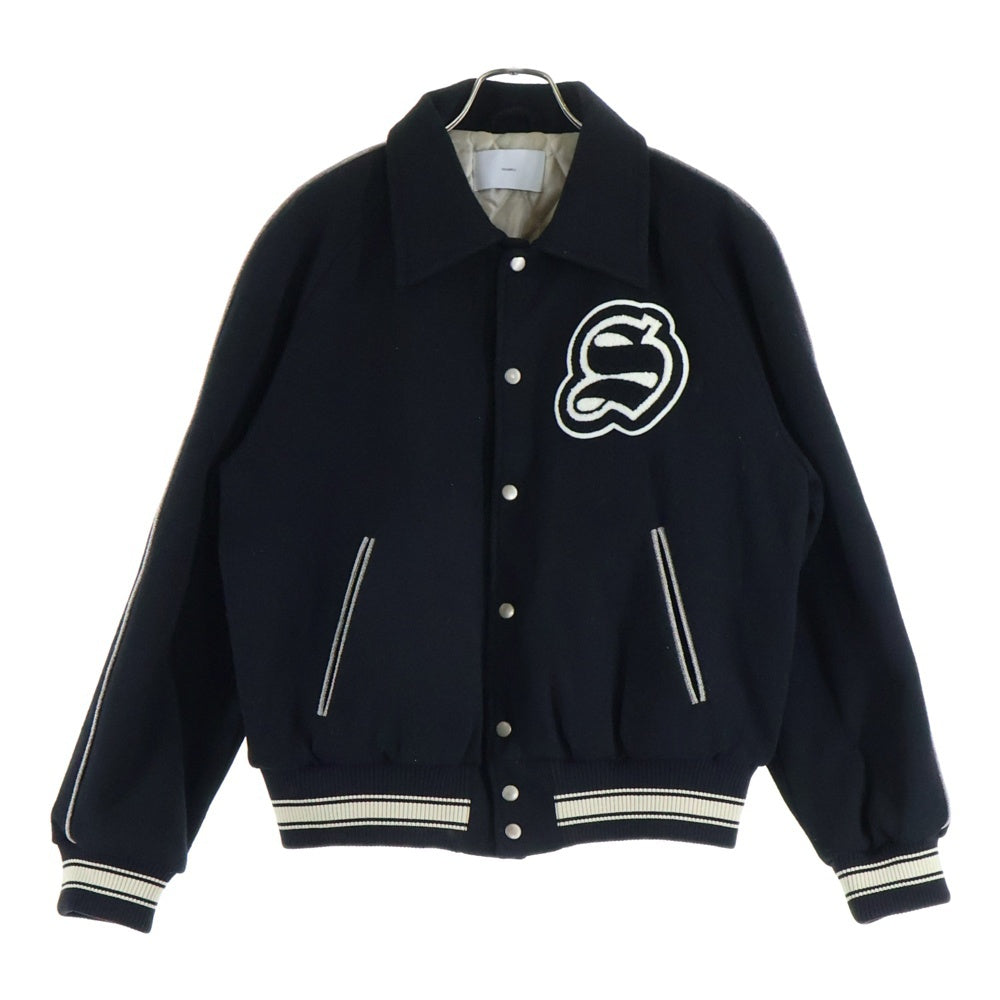 SUGARHILL(シュガーヒル) 23AW MELTON STADIUM JACKET メルトンスタジアムジャケット スタジャン ブラック 23AWJK02