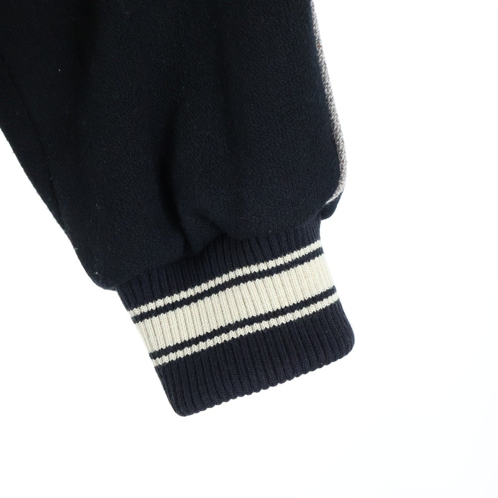 SUGARHILL(シュガーヒル) 23AW MELTON STADIUM JACKET メルトンスタジアムジャケット スタジャン ブラック 23AWJK02