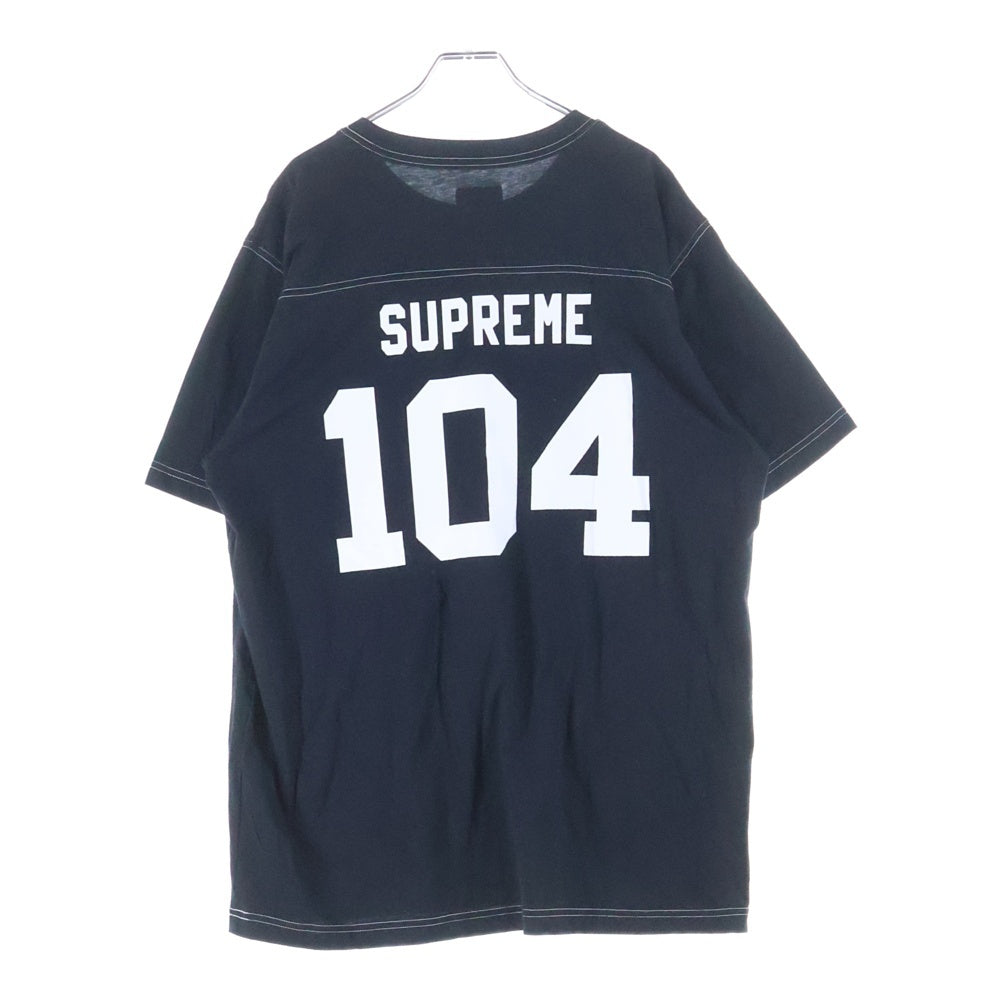 SUPREME(シュプリーム) 16SS Football Tops 104 164プリント フットボール 半袖Tシャツ カットソー ブラック
