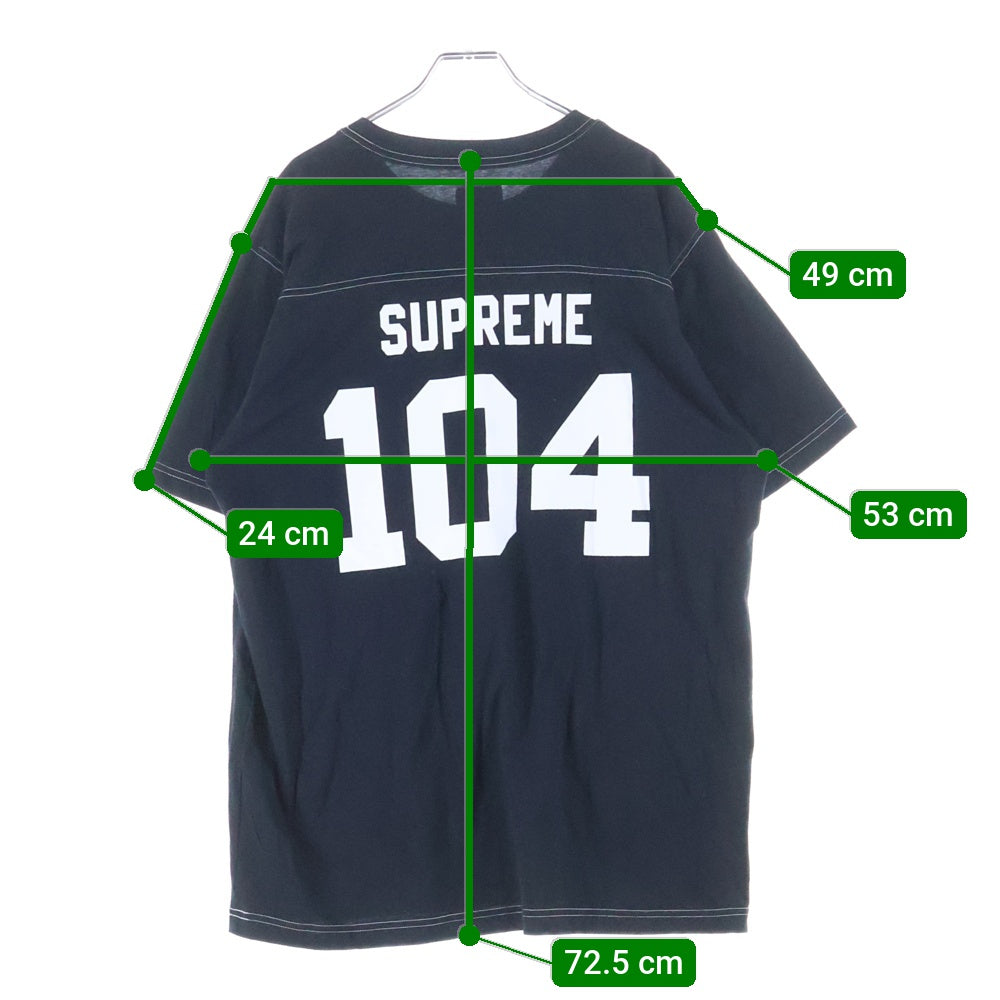 SUPREME(シュプリーム) 16SS Football Tops 104 164プリント フットボール 半袖Tシャツ カットソー ブラック