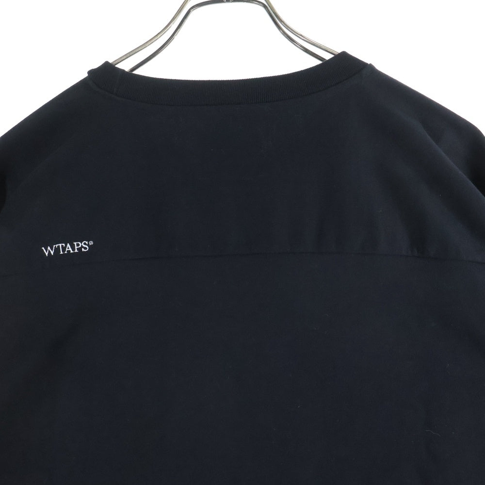 WTAPS(ダブルタップス) 23SS QB SS CTPL WUT バイカラー フットボール オーバーサイズ半袖Tシャツ カットソー ブラック/ホワイト 231ATDT-CSM31
