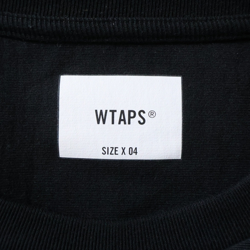 WTAPS(ダブルタップス) 23SS QB SS CTPL WUT バイカラー フットボール オーバーサイズ半袖Tシャツ カットソー ブラック/ホワイト 231ATDT-CSM31